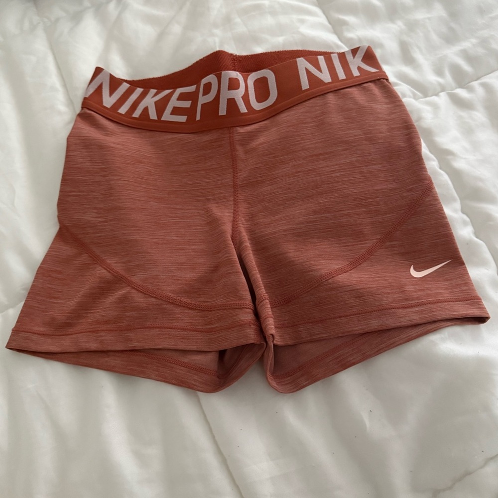 Copper Nike Pro Spandex Shorts